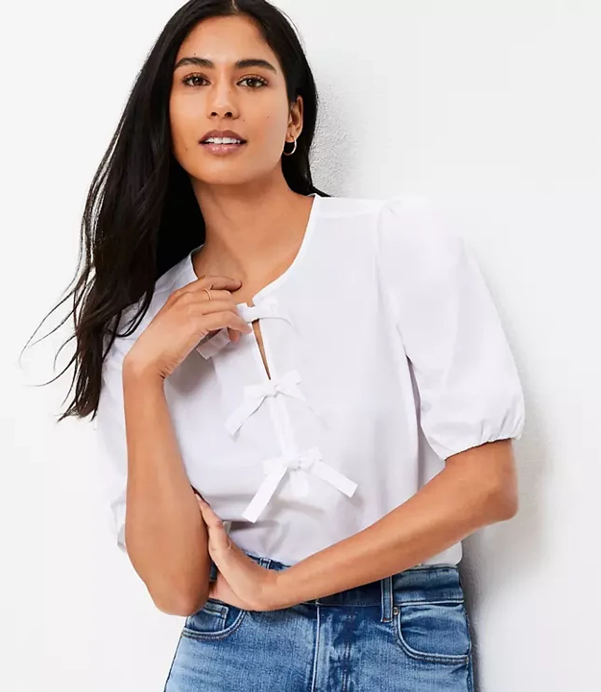 Poplin Bow Top