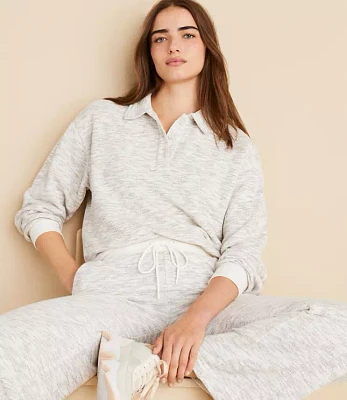 Lou & Grey Spacedye Terry Polo Top