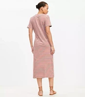 Striped Twist Midi Dress