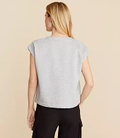 Lou & Grey Heathered Fleece Muscle Sweatshirt