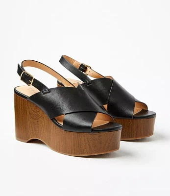 Crossover Platform Sandals
