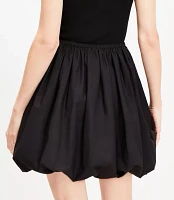 Poplin Ruched Bubble Mini Skirt