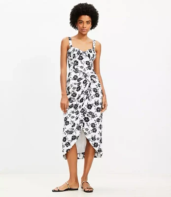 Garden Pleated Bustier Midi Dress
