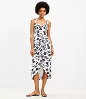 Garden Pleated Bustier Midi Dress