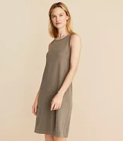 Lou & Grey Sandwashed Cutout Back Mini Dress
