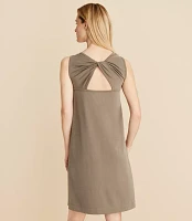 Lou & Grey Sandwashed Cutout Back Mini Dress