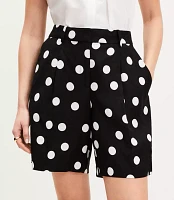 Petite Peyton Shorts in Dotted Linen Blend
