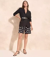Petite Peyton Shorts in Dotted Linen Blend