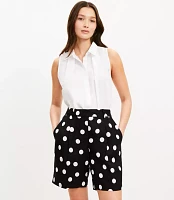 Petite Peyton Shorts in Dotted Linen Blend