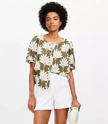 Petite Textured Darted Side Zip Shorts