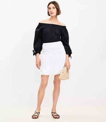 Petite Bubble Hem Mini Skirt