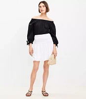 Petite Bubble Hem Mini Skirt