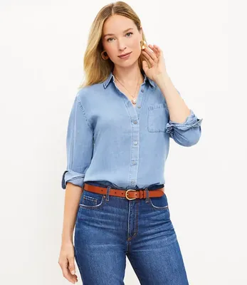 Chambray Everyday Relaxed Pocket Shirt