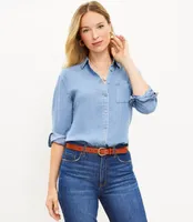 Chambray Everyday Relaxed Pocket Shirt