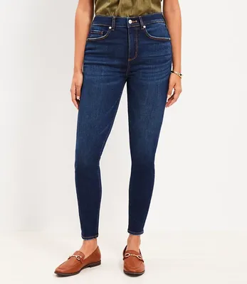 Curvy High Rise Skinny Jeans Vintage Dark Wash