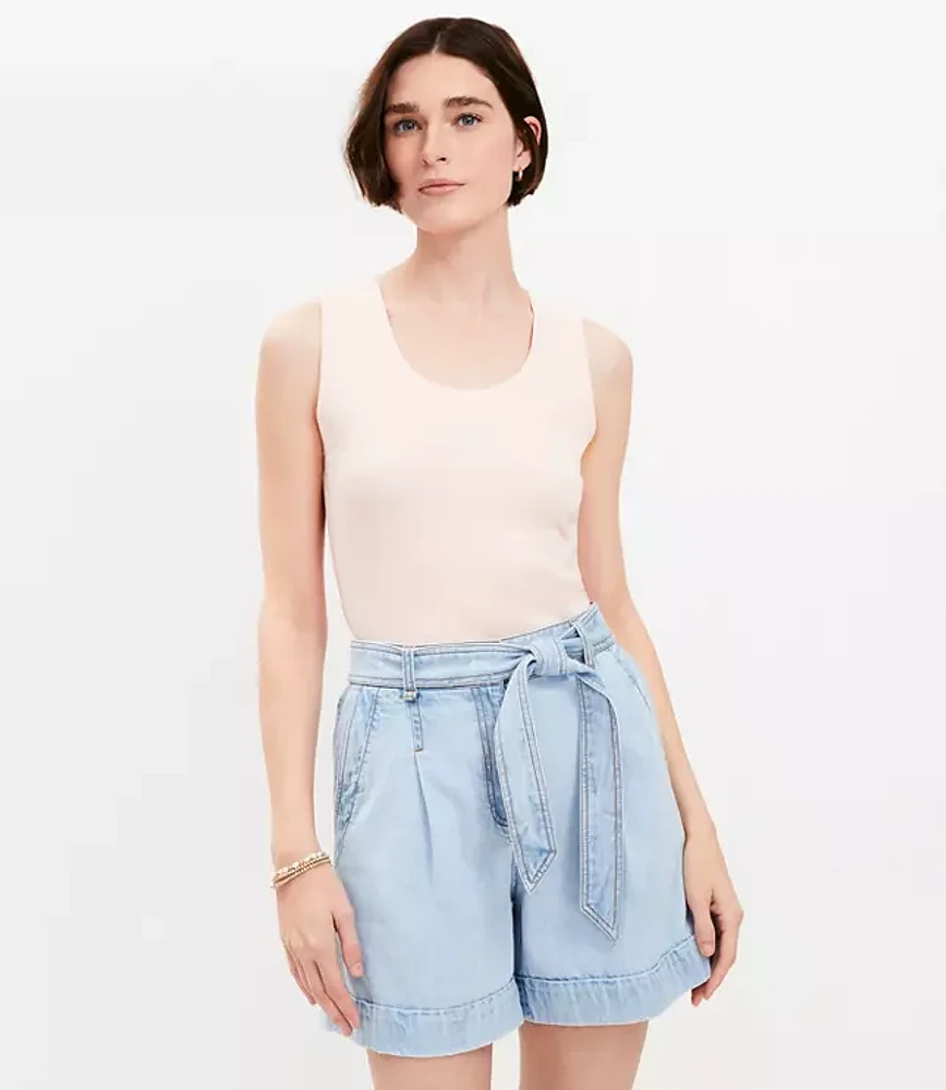 Perfect Ribbed Scoop Neck Tank Top