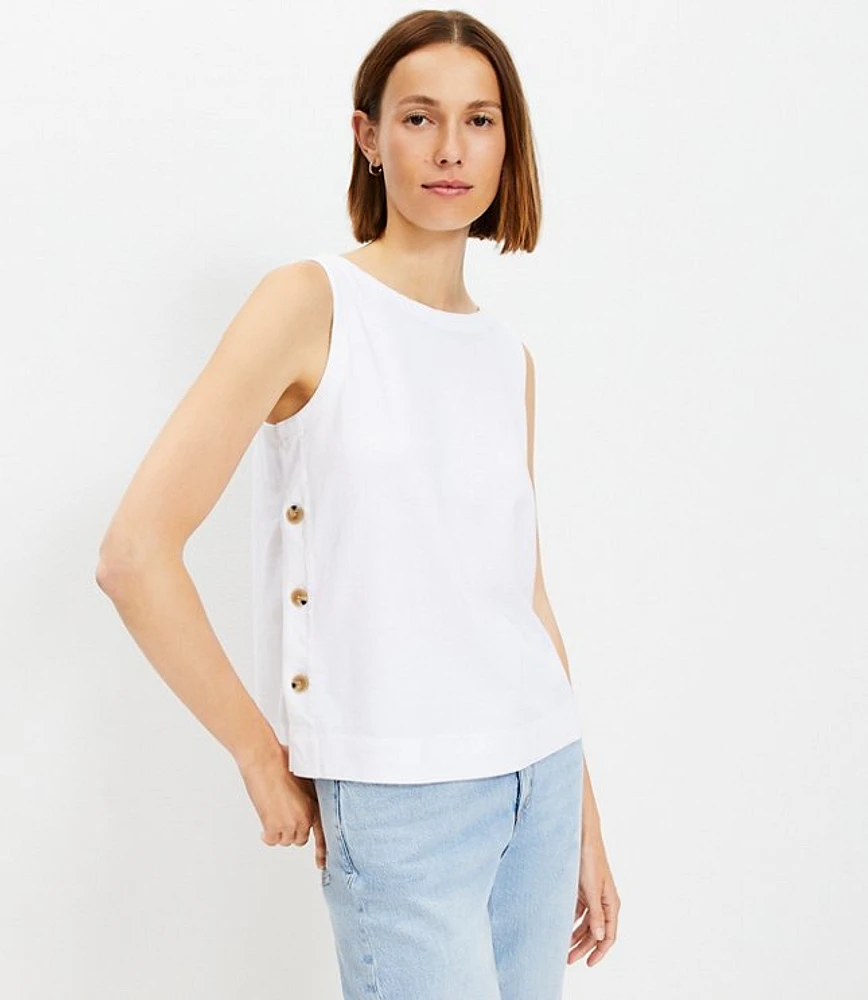 Side Button Tank Top