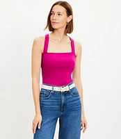 Ribbed Cross Strap Tank Top
