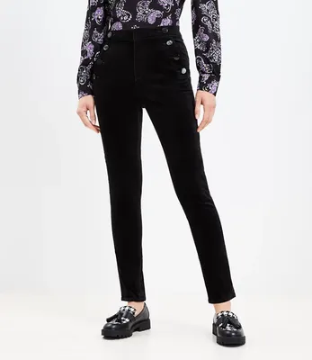 Curvy Mariner Skinny Pants Velvet