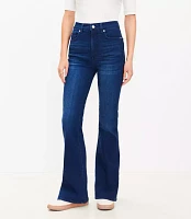 High Rise Slim Flare Jeans Dark Wash
