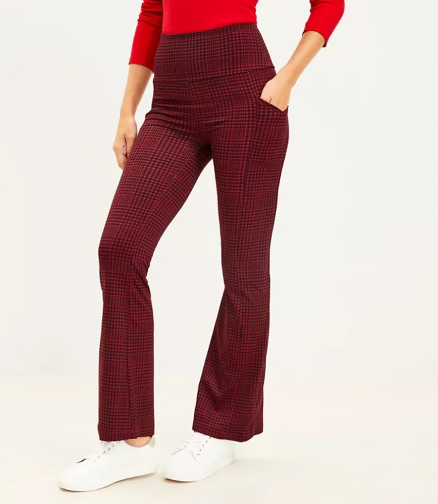 Lou & Grey Houndstooth Luvstretch Side Pocket Flare Pants