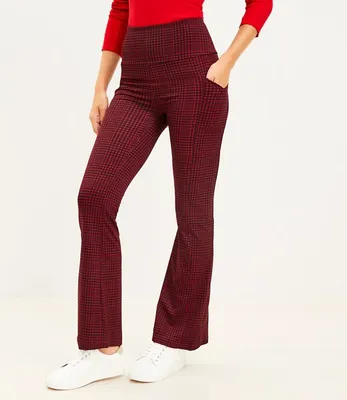 Lou & Grey Houndstooth Luvstretch Side Pocket Flare Pants