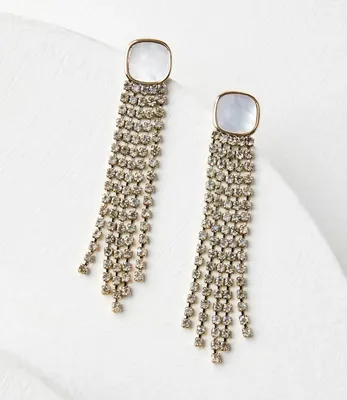 Mother Of Pearl Linear Earrings