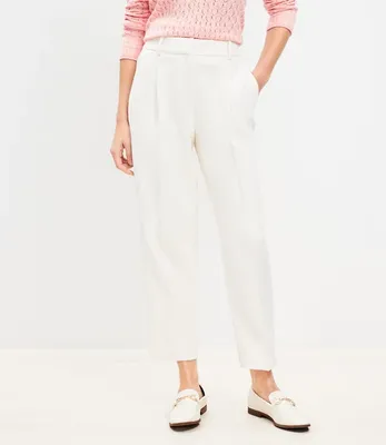 Petite Pleated Tapered Pants in Crepe