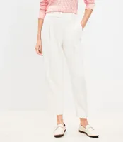 Petite Pleated Tapered Pants in Crepe