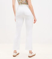 Petite Curvy High Rise Kick Crop Jeans White