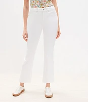 Petite Curvy High Rise Kick Crop Jeans White