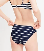 LOFT Beach Striped Classic Bikini Bottom