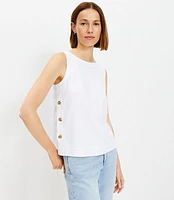 Petite Side Button Tank Top