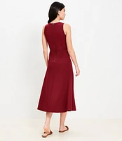 Ponte Seamed Tank Midi Dress