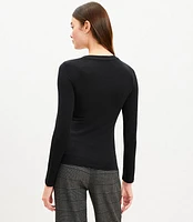 Sweater Knit Long Sleeve Tee