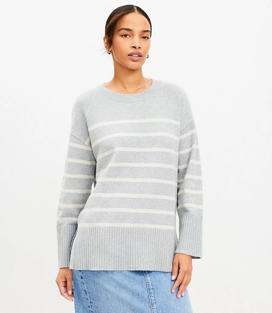 Striped Modern Tunic Sweater