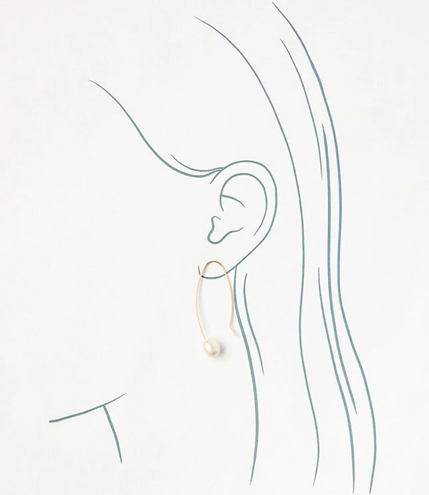 Pearlized Pull Through Earrings