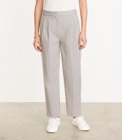 Petite LOFT Versa Seasonless Stretch Double Pleat Taper Pant Stripe