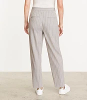 Petite LOFT Versa Seasonless Stretch Double Pleat Taper Pant Stripe