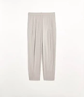 Petite LOFT Versa Seasonless Stretch Double Pleat Taper Pant Stripe