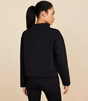 Lou & Grey Brushed Back Mock Neck Top