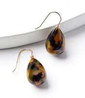 Tortoiseshell Print Teardrop Earrings