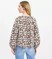 Tulip Button Sleeve Blouse