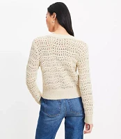 Shimmer Pointelle Cardigan