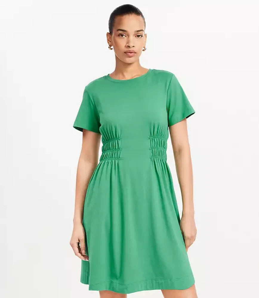 Smocked Waist Midi Tee Dress