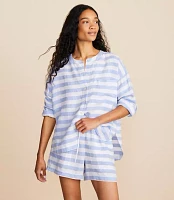 Lou & Grey Striped Linen Pocket Shirt