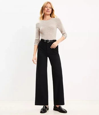 Palmer Wide Leg Ankle Pants Ponte