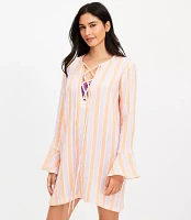 LOFT Beach Triple Cloth Lace Up Swimsuit Cover