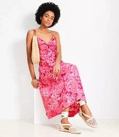 Paisley Tie Poplin Midi Pocket Dress