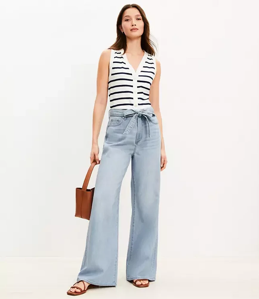 Palazzo Jeans Light Wash
